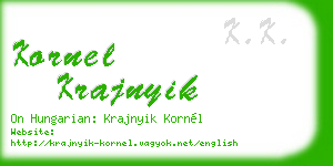 kornel krajnyik business card