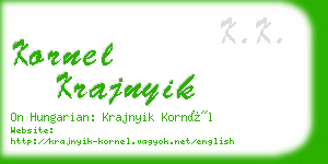 kornel krajnyik business card